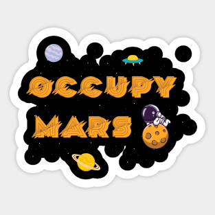 Occupy Mars Sticker